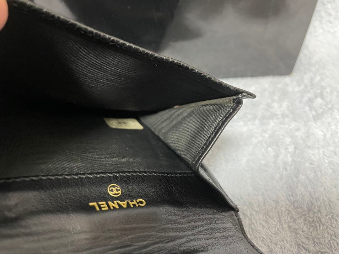 匿名発送●CHANEL ブラック レザー キーケース