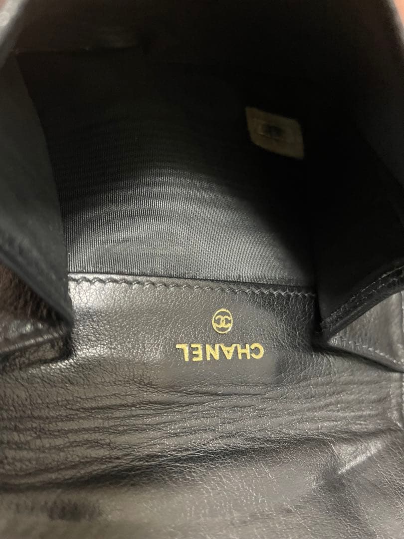 匿名発送●CHANEL ブラック レザー キーケース