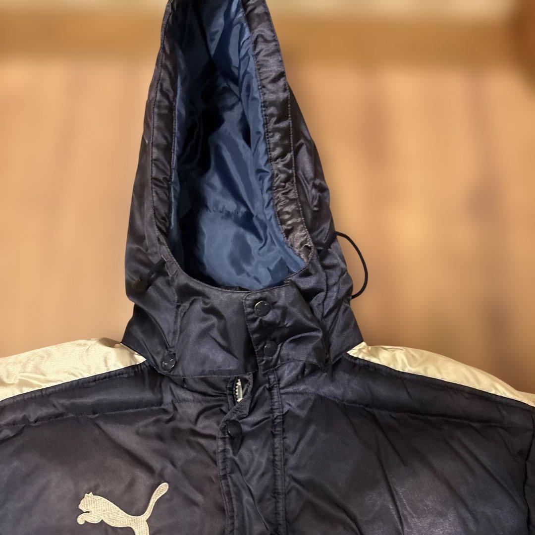 PUMA フード付きベンチコート ネイビー