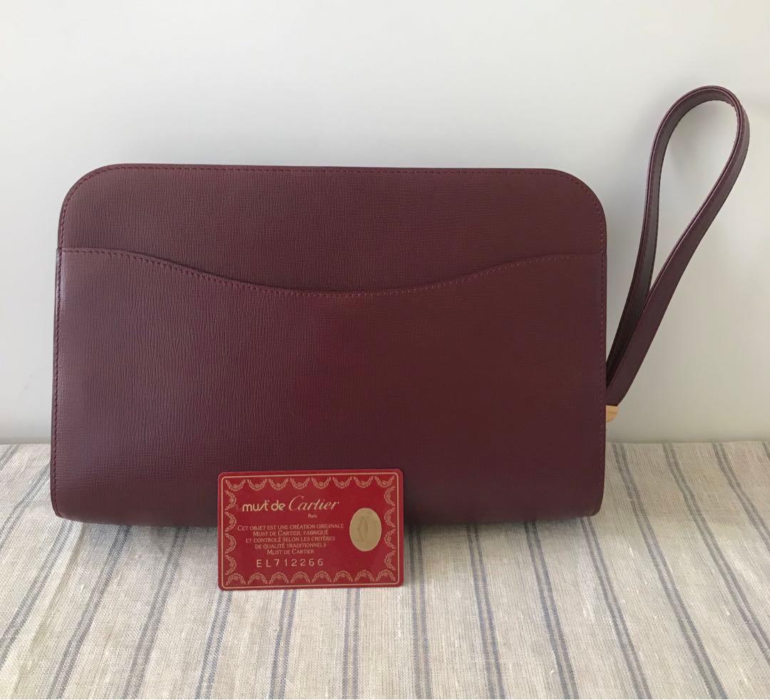 【綺麗です☆】カルティエ　マストライン　イタリア製　クラッチバッグ　ユニセックス