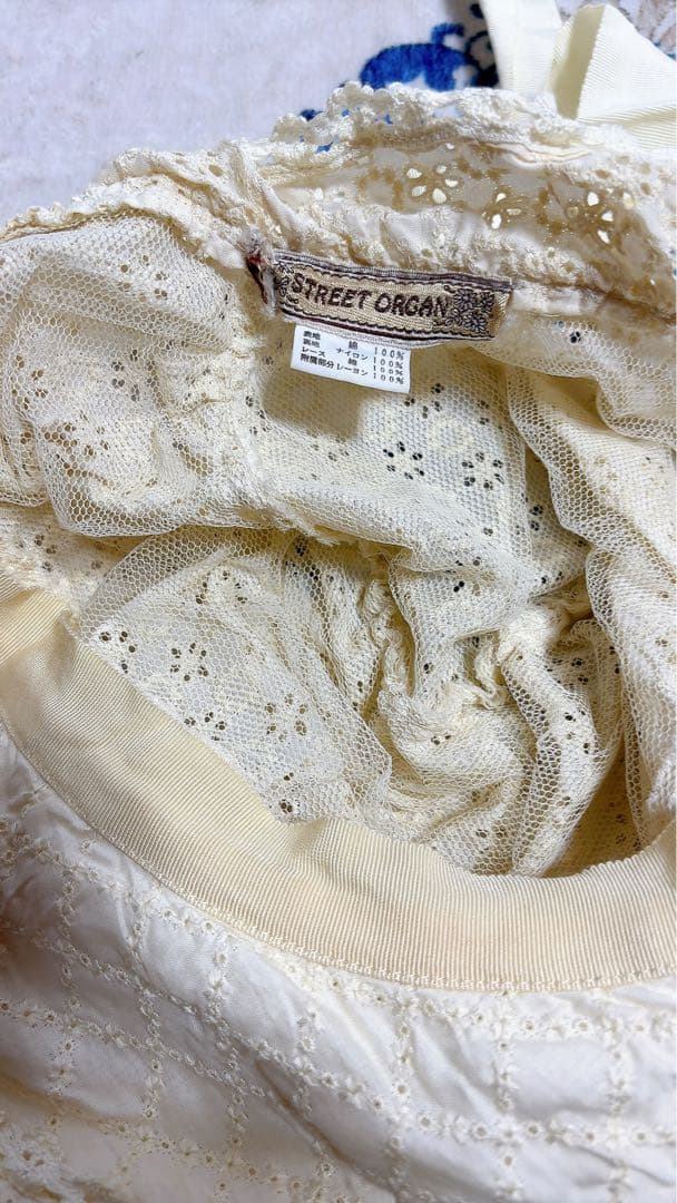 み*け様 STREET ORGAN（ストリートオルガン） 生成り色　ソフトボンネ