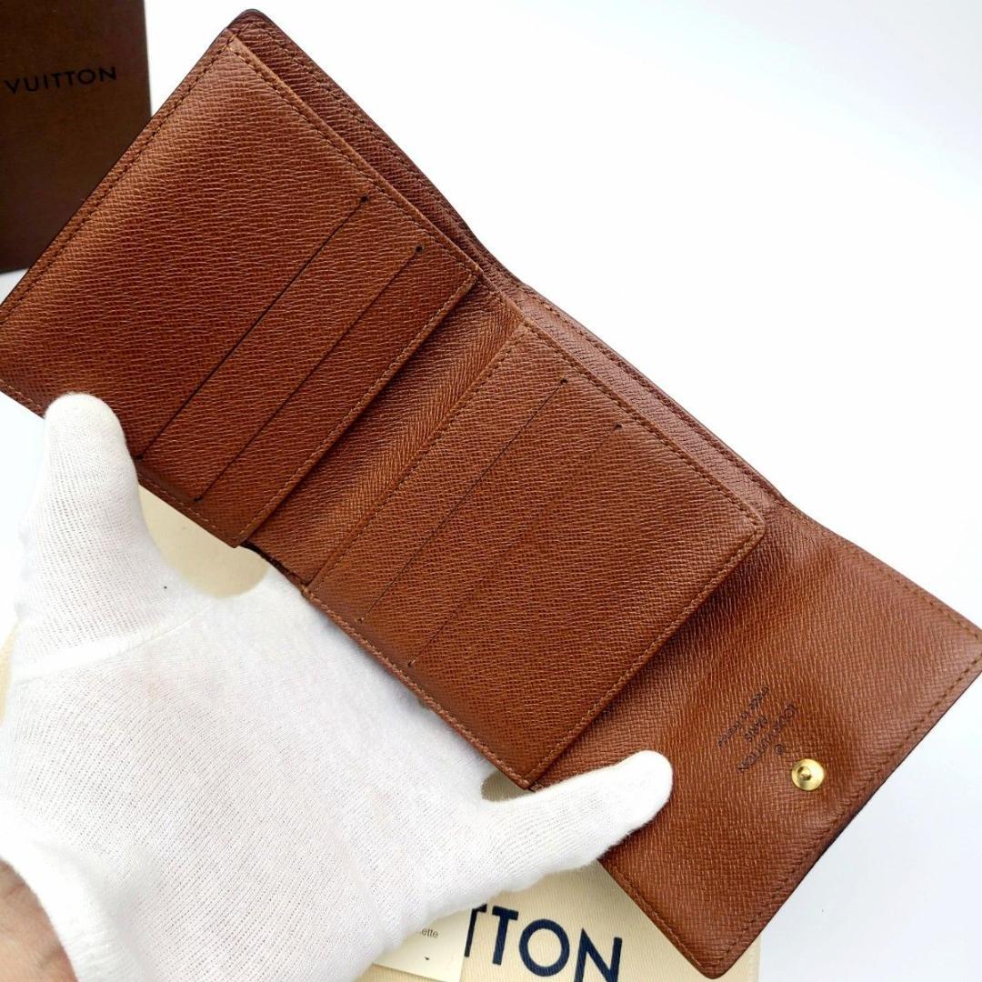 ルイヴィトン モノグラム Wホック財布 ポルトモネビエ カルトクレディ