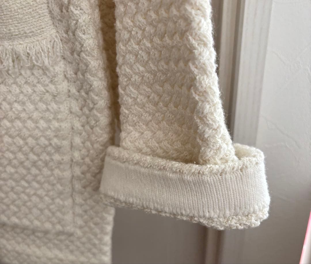 CADUNE ツイード調ニットジャケット カーディガン　38