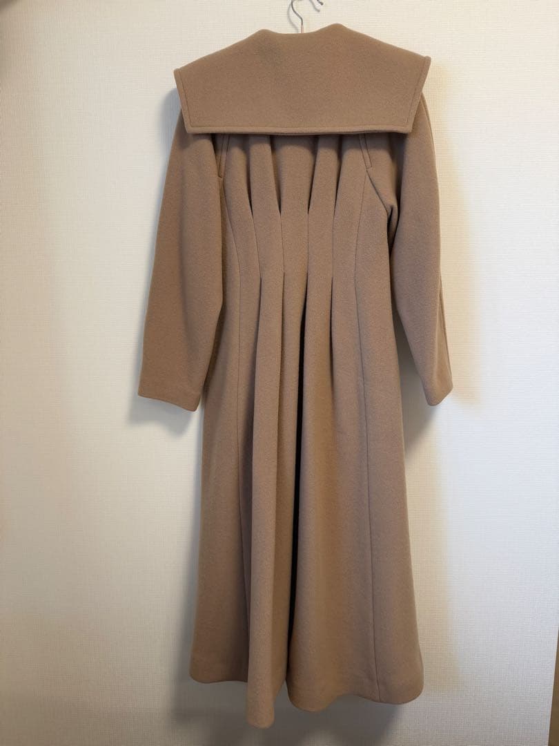 【美品】CELFOR ビッグカラーコート キャメル36