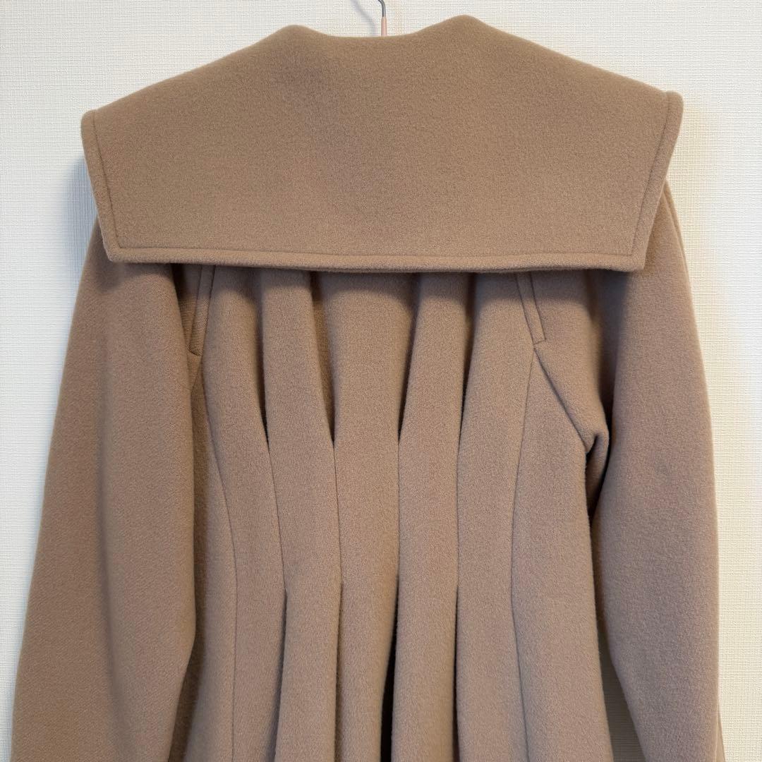 【美品】CELFOR ビッグカラーコート キャメル36