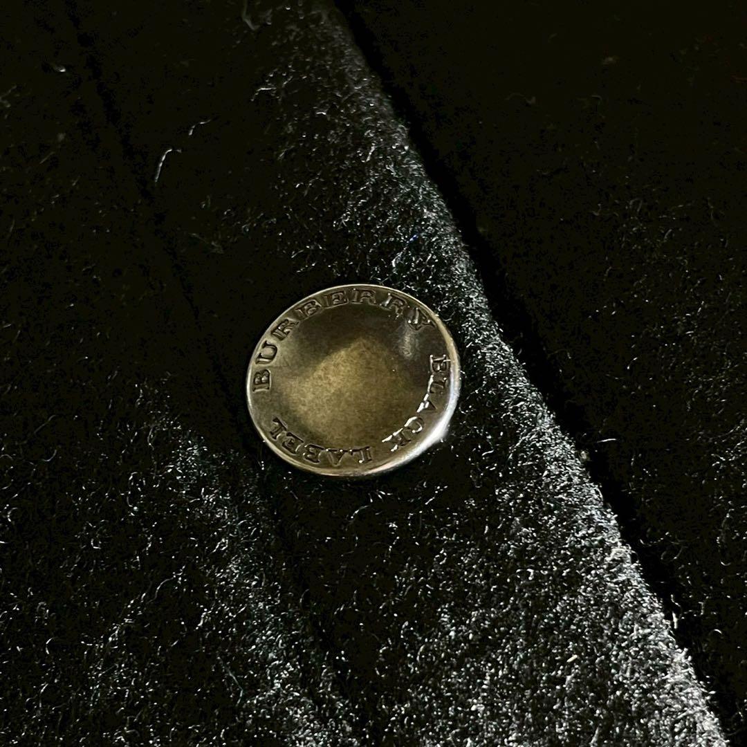 ①BURBERRY BLACK LABEL レザー切り替えジャケット スタジャン