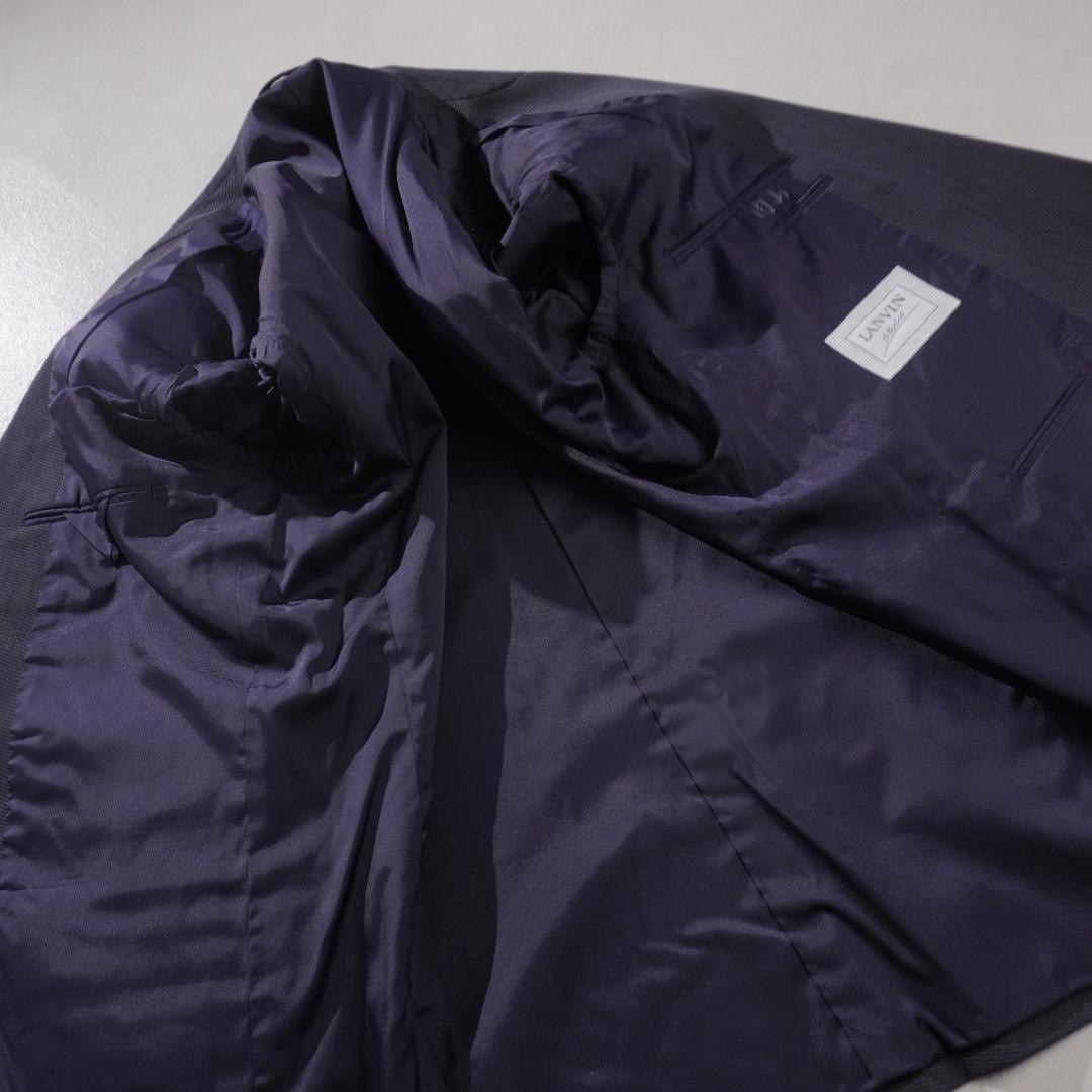 LANVIN ダブルセットアップスーツ フォーマル ダークグレー/EZ184