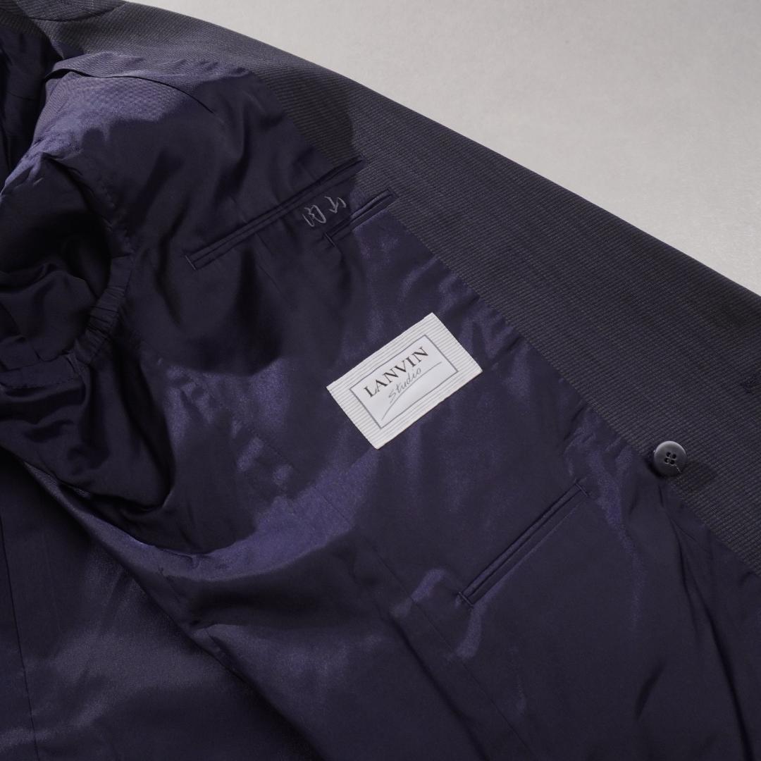 LANVIN ダブルセットアップスーツ フォーマル ダークグレー/EZ184