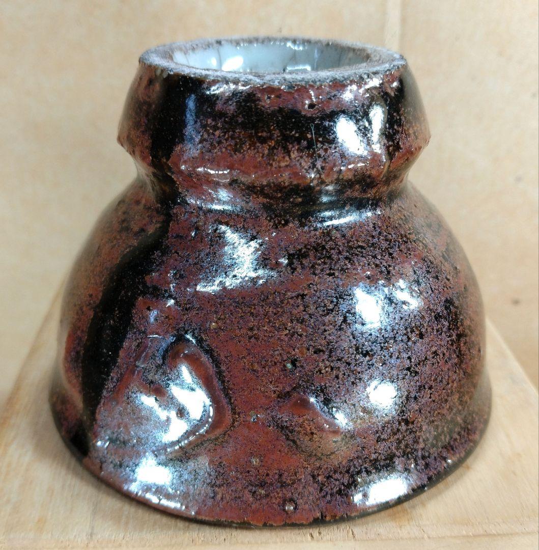 河井寛次郎 筒描文盃 河井敏孝識箱 無傷 民藝の巨匠(濱田庄司,柳宗悦の盟友)