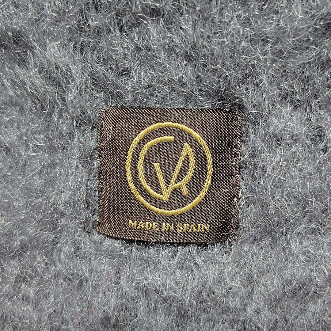 マンタスエスカライ 2024 モヘヤ ウール マフラー 大判グレー パープル