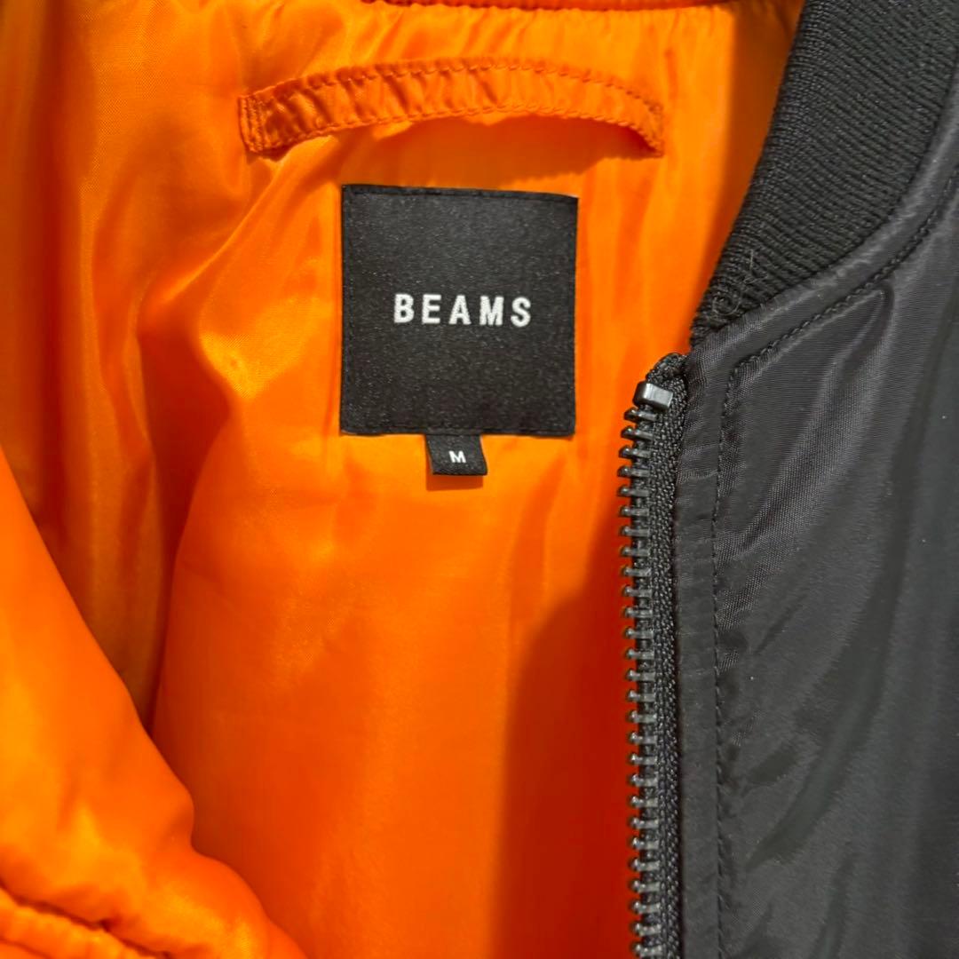 美品　BEAMS ブラック MA-1 サーモライト　Mサイズ