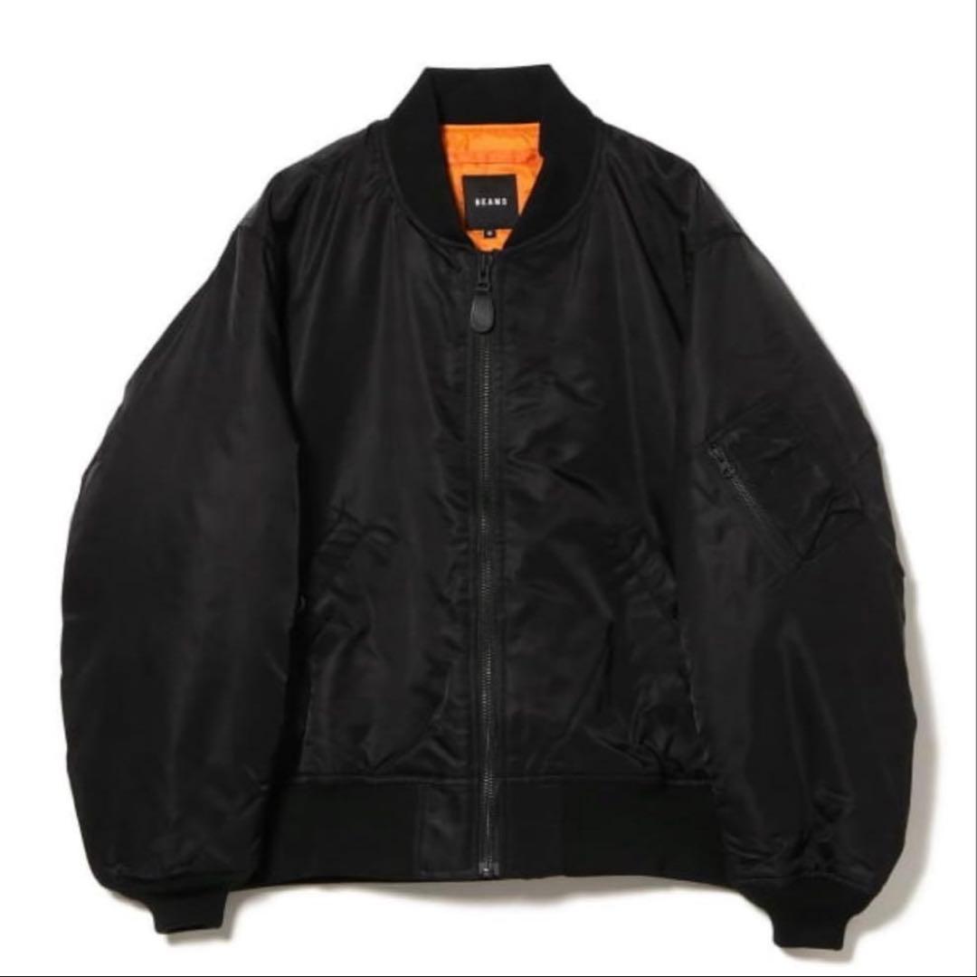 美品　BEAMS ブラック MA-1 サーモライト　Mサイズ