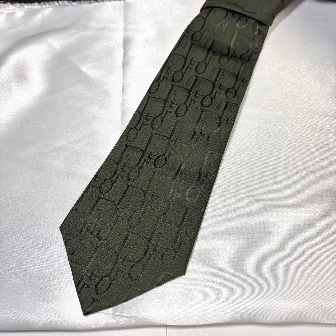 美品【クリスチャンディオール】ネクタイ シルク100% トロッター柄 オブリーク