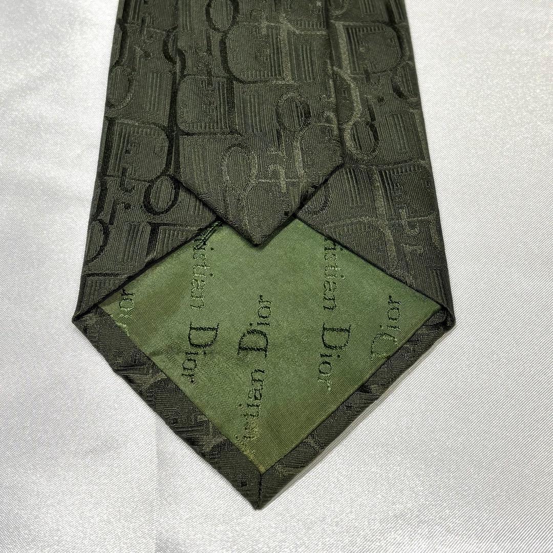 美品【クリスチャンディオール】ネクタイ シルク100% トロッター柄 オブリーク