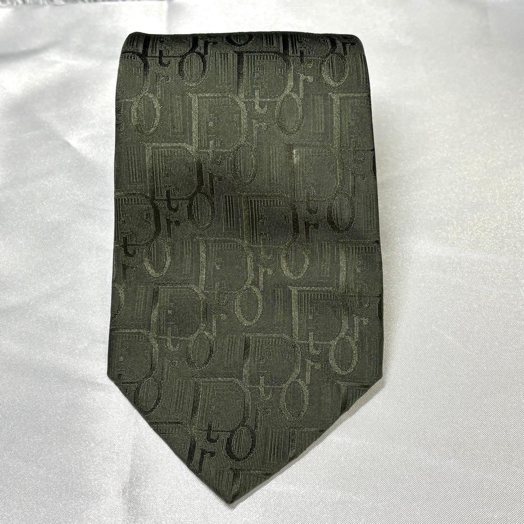美品【クリスチャンディオール】ネクタイ シルク100% トロッター柄 オブリーク