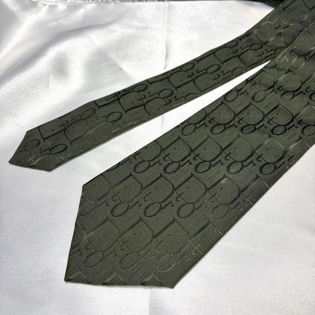 美品【クリスチャンディオール】ネクタイ シルク100% トロッター柄 オブリーク