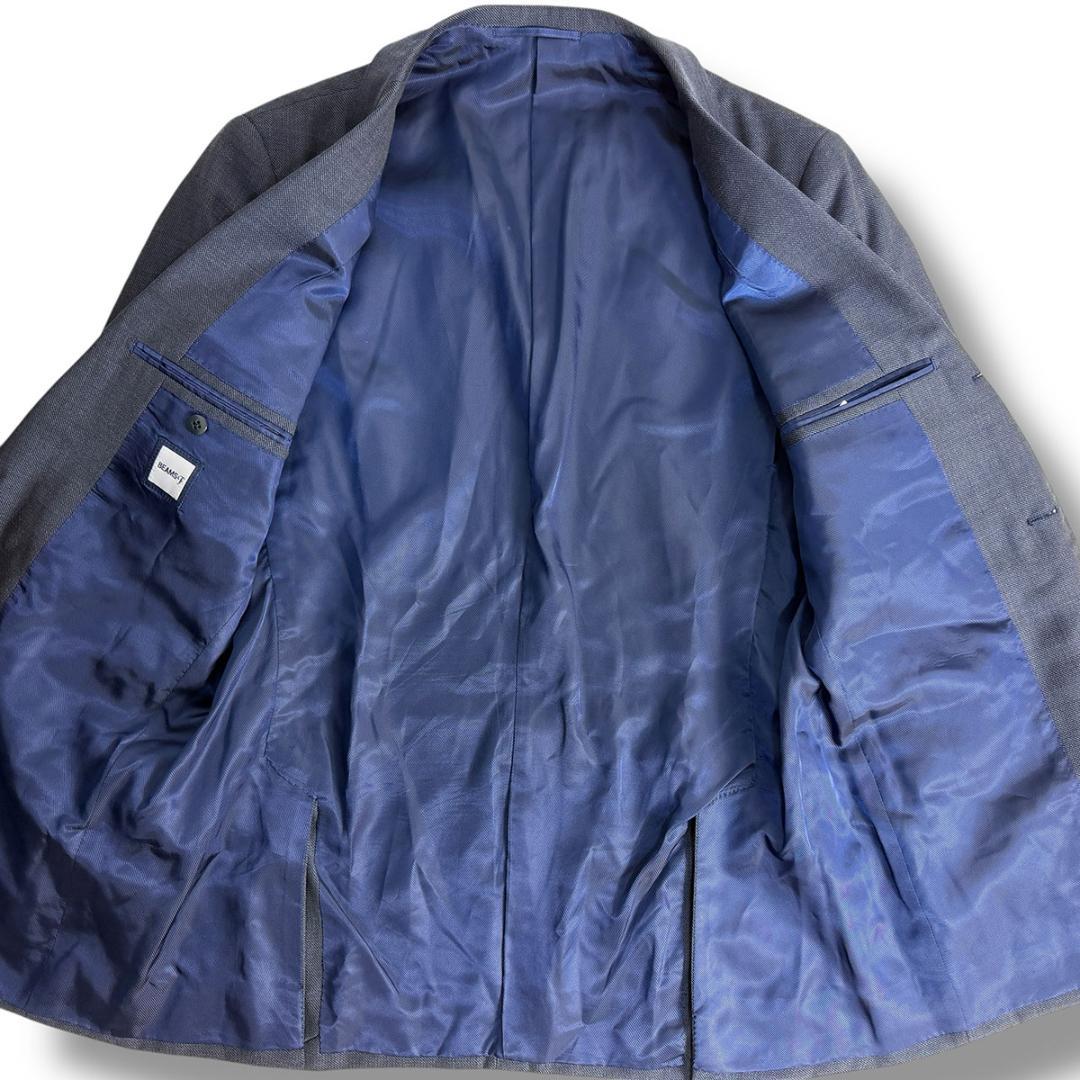 J7216 美品 ビームスF ソリッドスーツ ネイビー 52 BEAMS F