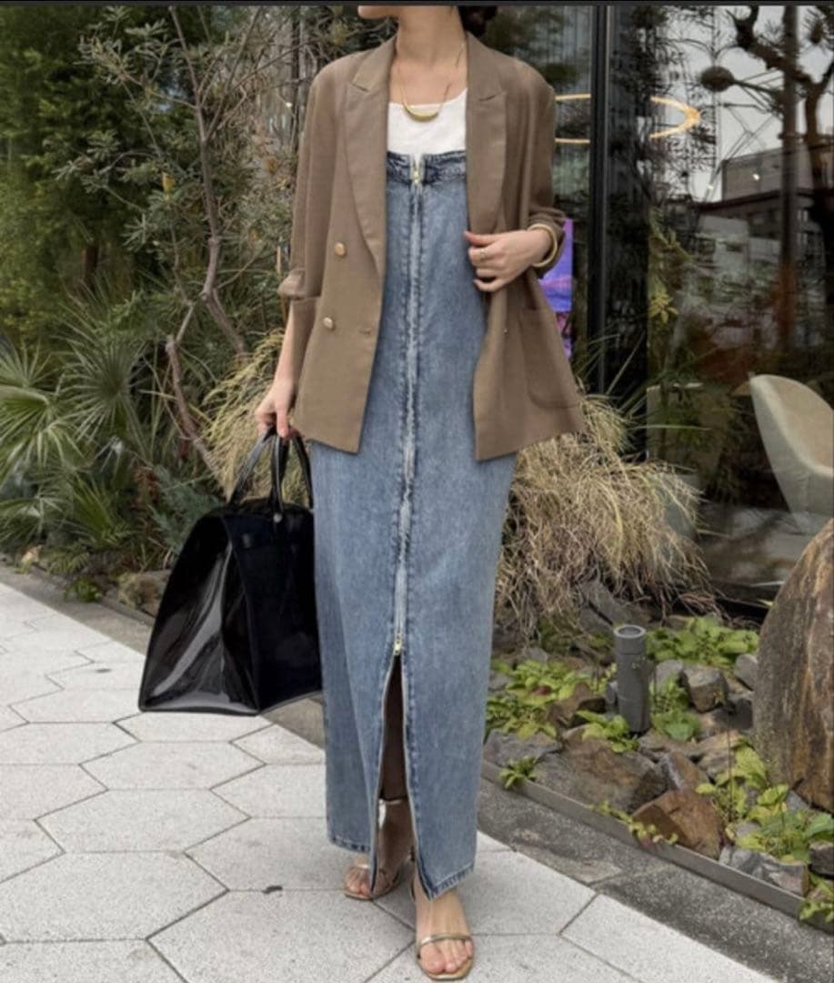 専用　DouDou テンセルデニムジャンスカ　36