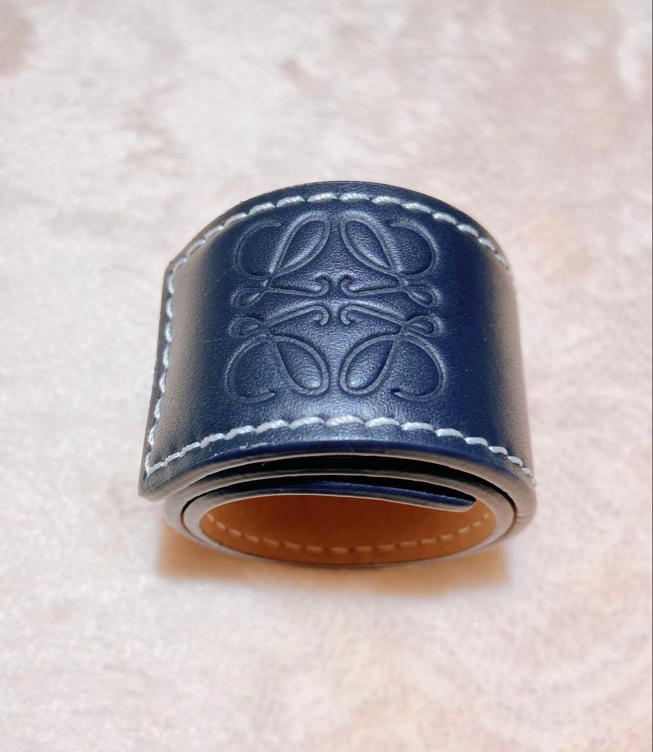 も*♪様 美品◇LOEWE ロエベ◇アナグラム スラップ ブレスレット 黒 箱・
