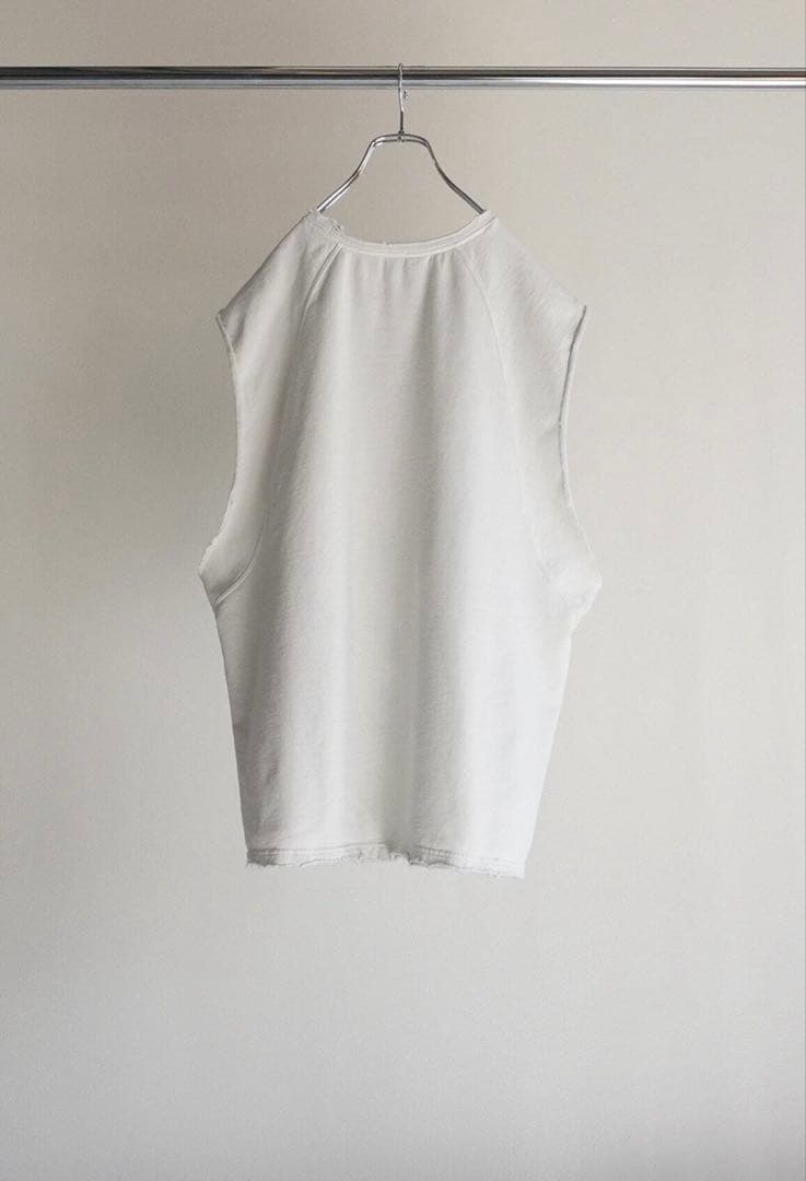 トップス ancellm SLEEVELESS AGING T-SHIRT