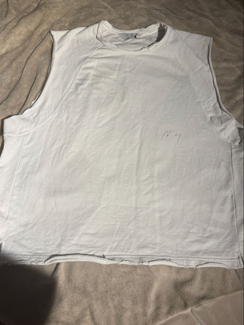 トップス ancellm SLEEVELESS AGING T-SHIRT