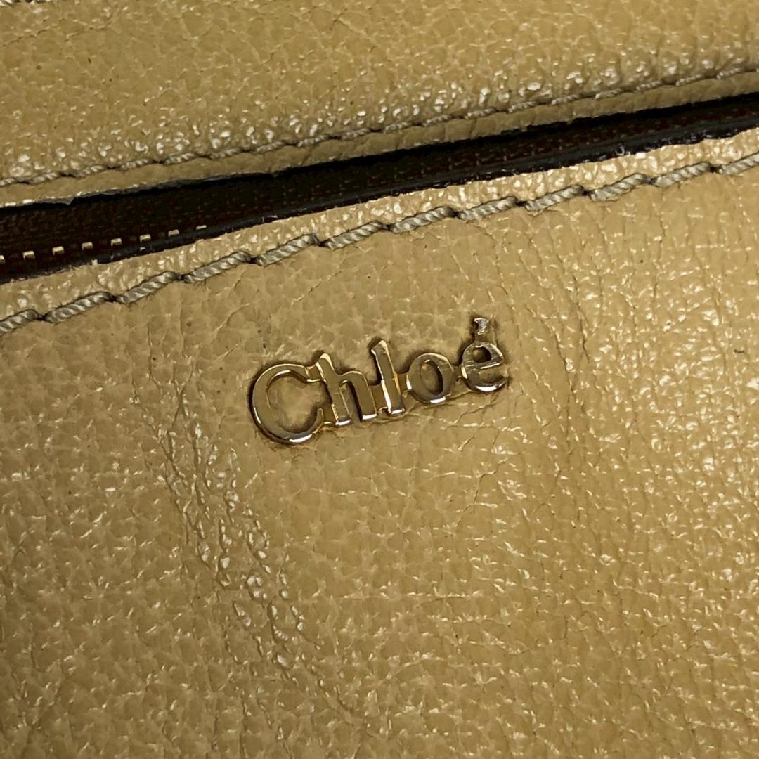 Chloé クロエ エルシー 2WAY レザーバッグ ベージュ ゴールド金具