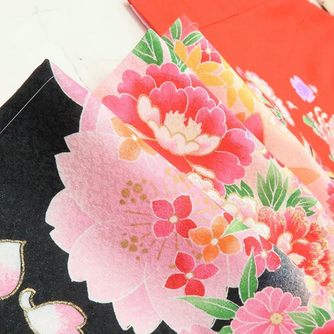 ¶:⊃✺新品 七五三 ７歳 四つ身着物・襦袢 ２点セット B10