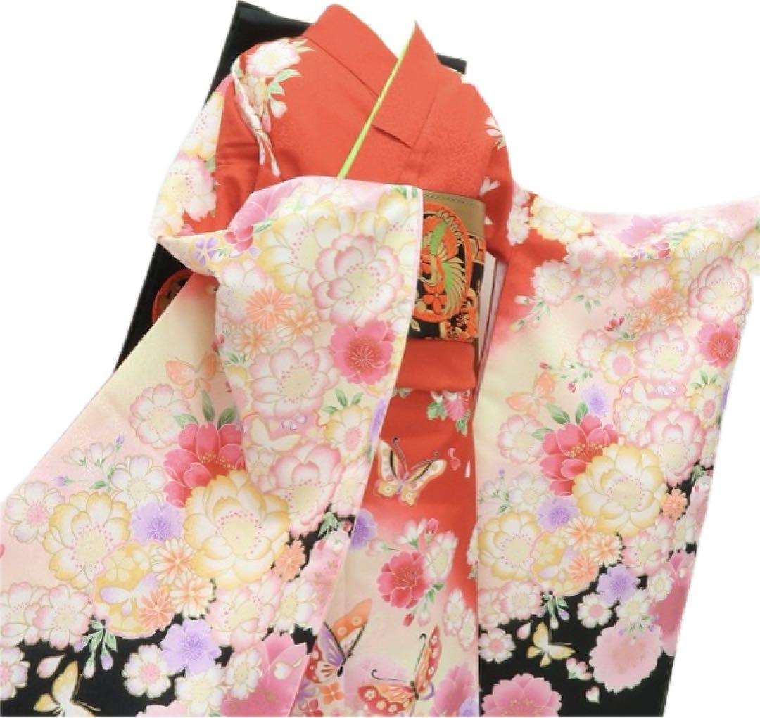 ¶:⊃✺新品 七五三 ７歳 四つ身着物・襦袢 ２点セット B10