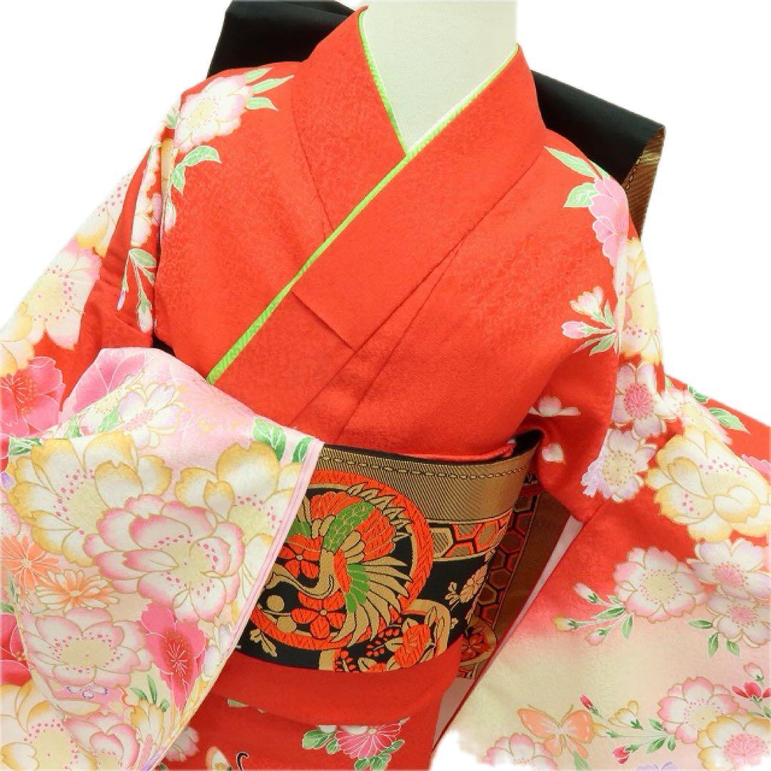 ¶:⊃✺新品 七五三 ７歳 四つ身着物・襦袢 ２点セット B10