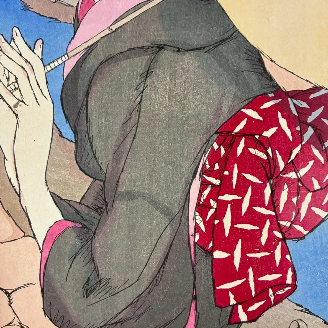 【想念館】美品 竹久夢二「長崎六景より眼鏡橋」木版画 加藤版画研究所