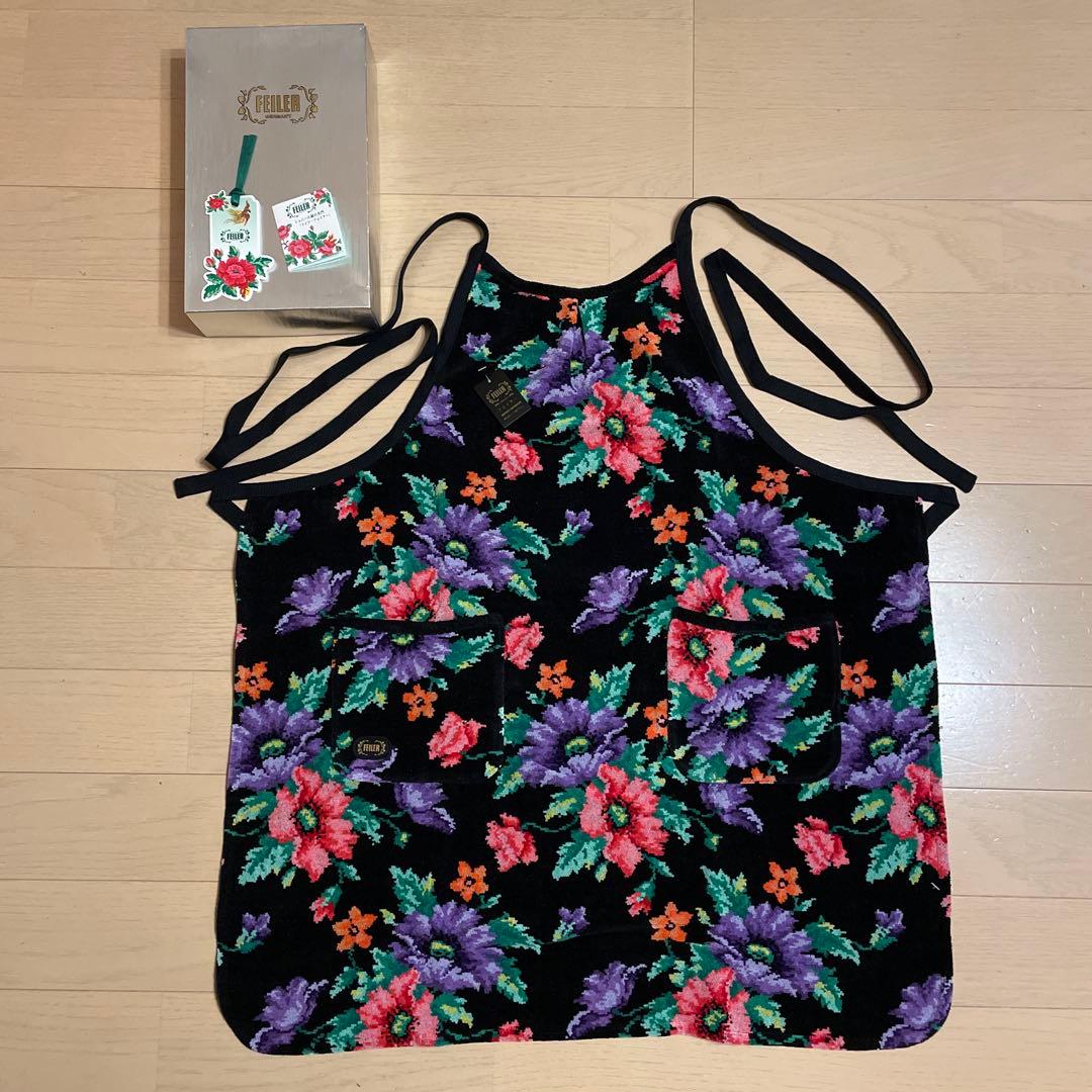 FEILER フェイラー シュニール織 エプロン ポピーズ