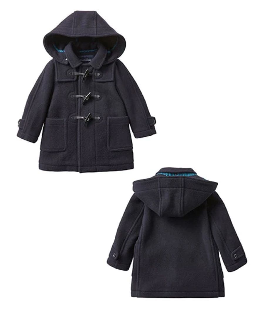 【未使用タグ付】familiar ネイビー ダッフルコート110cm