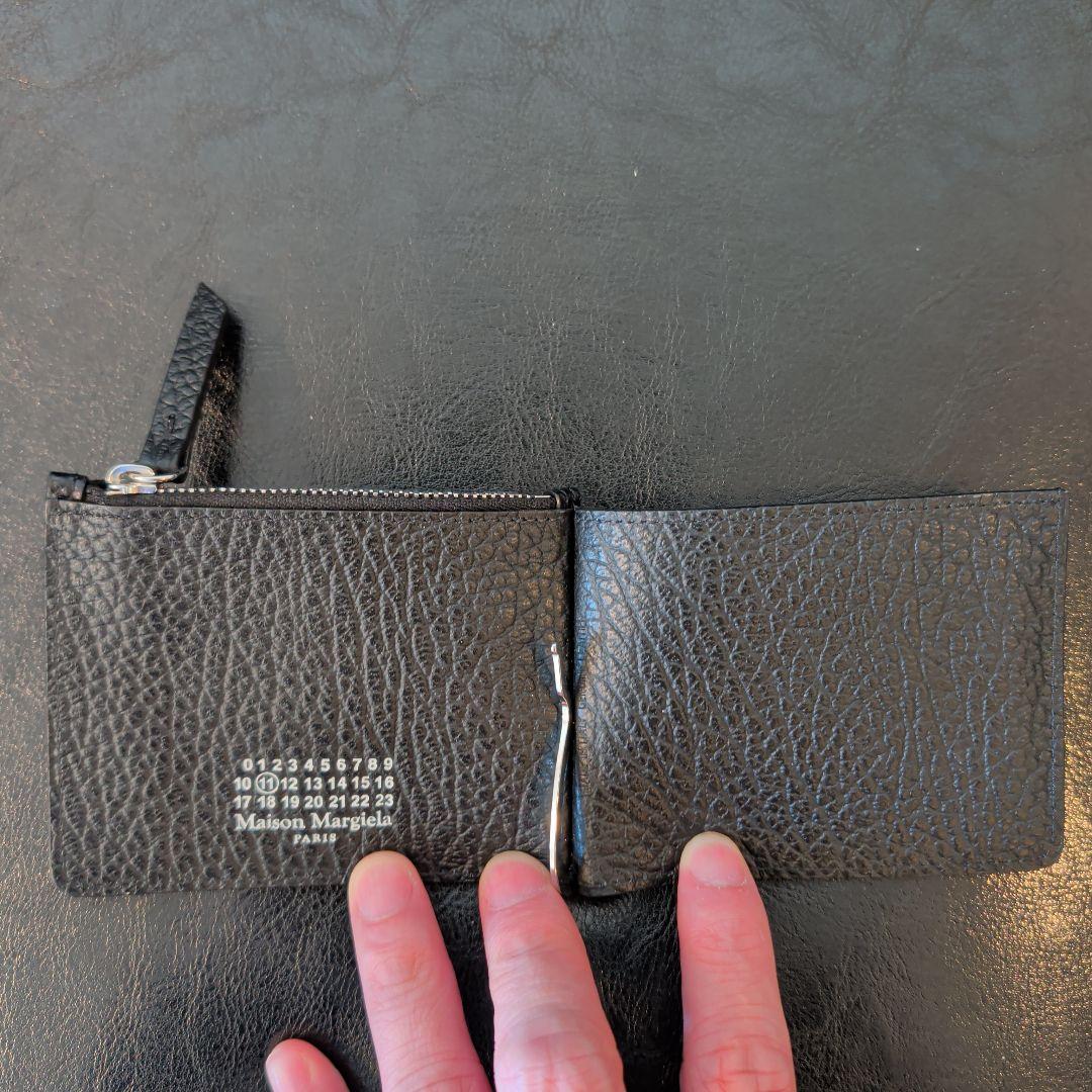 Maison Margiela マネークリップ レザー ウォレット ブラック