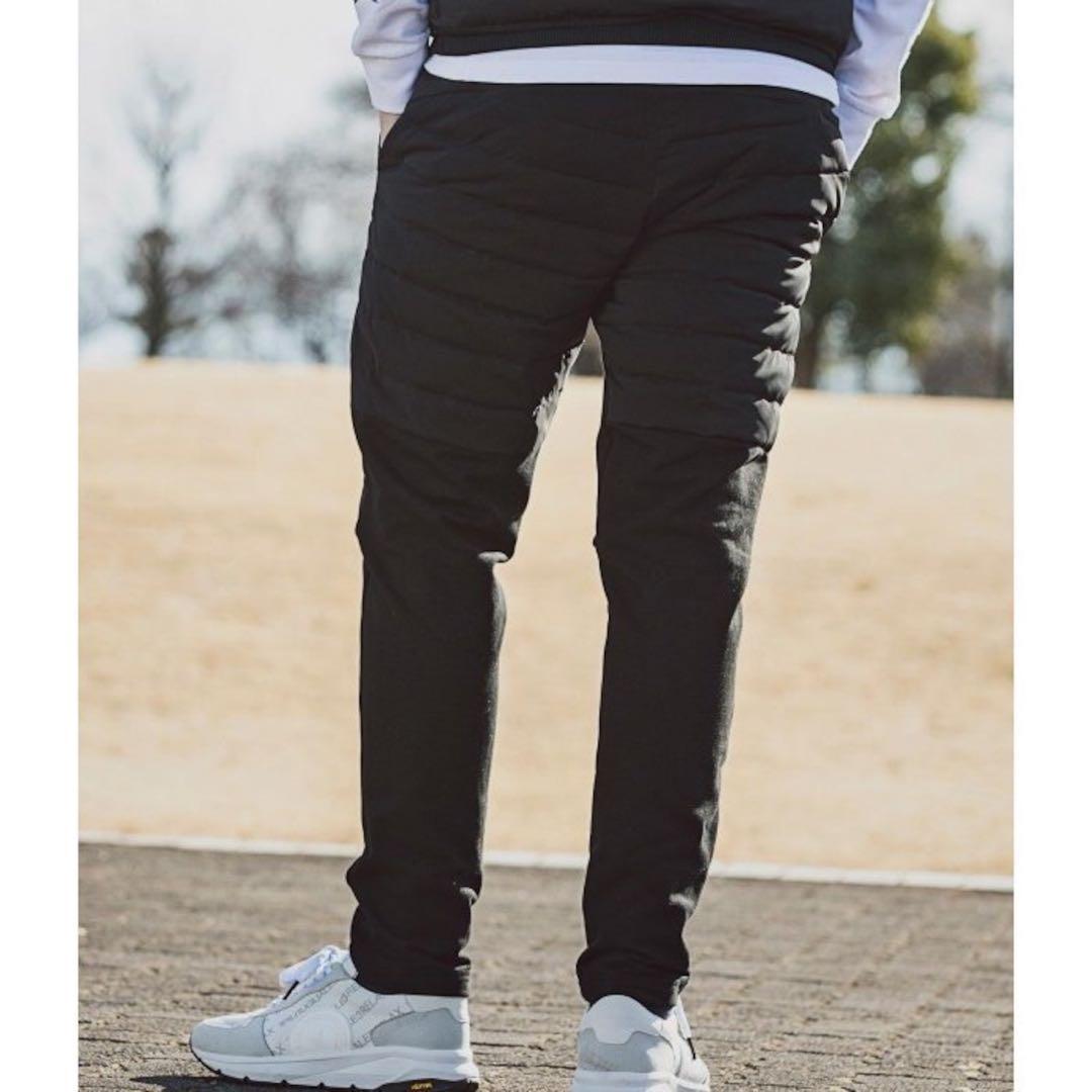 1PIU1UGUALE3 RELAX サークルロゴパデッドパンツ ブラック　M