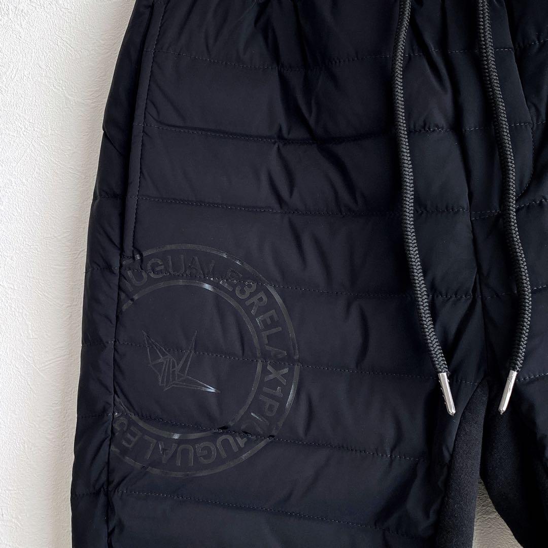 1PIU1UGUALE3 RELAX サークルロゴパデッドパンツ ブラック　M