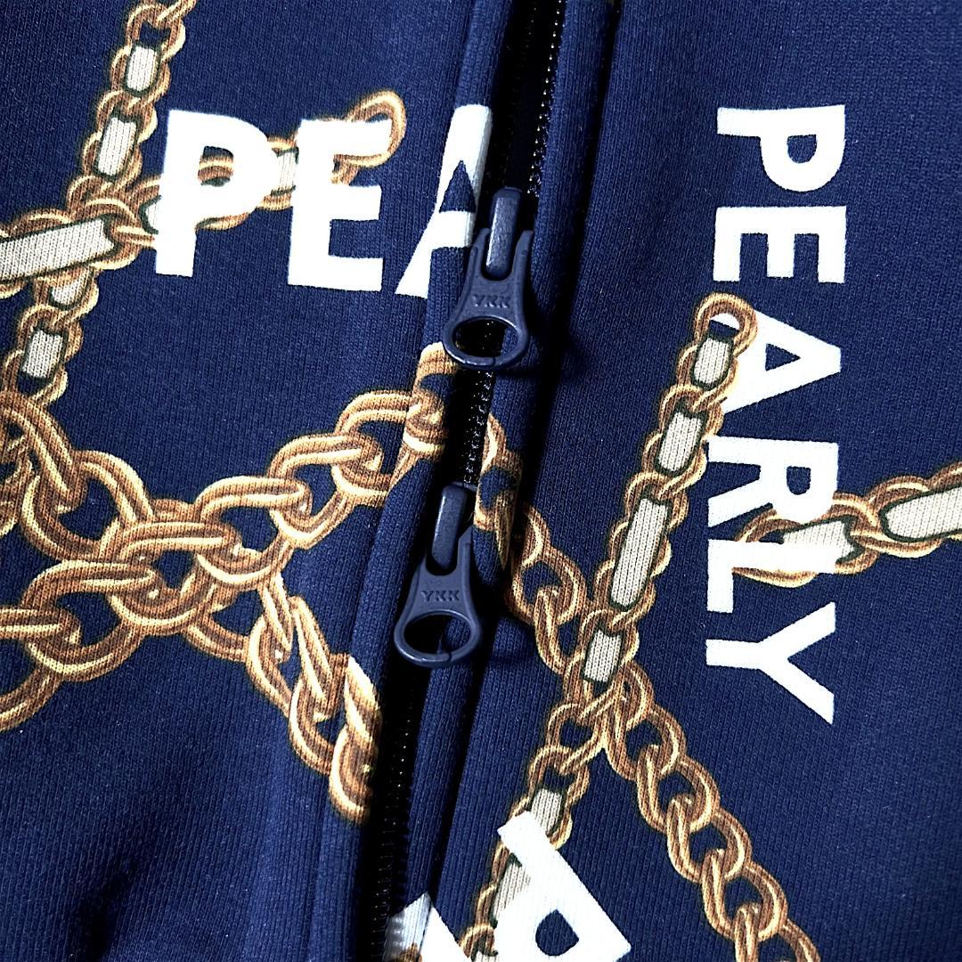 0 パーリーゲイツ チェーンロゴ柄 ツイルダンボール フルジップフーディ 121