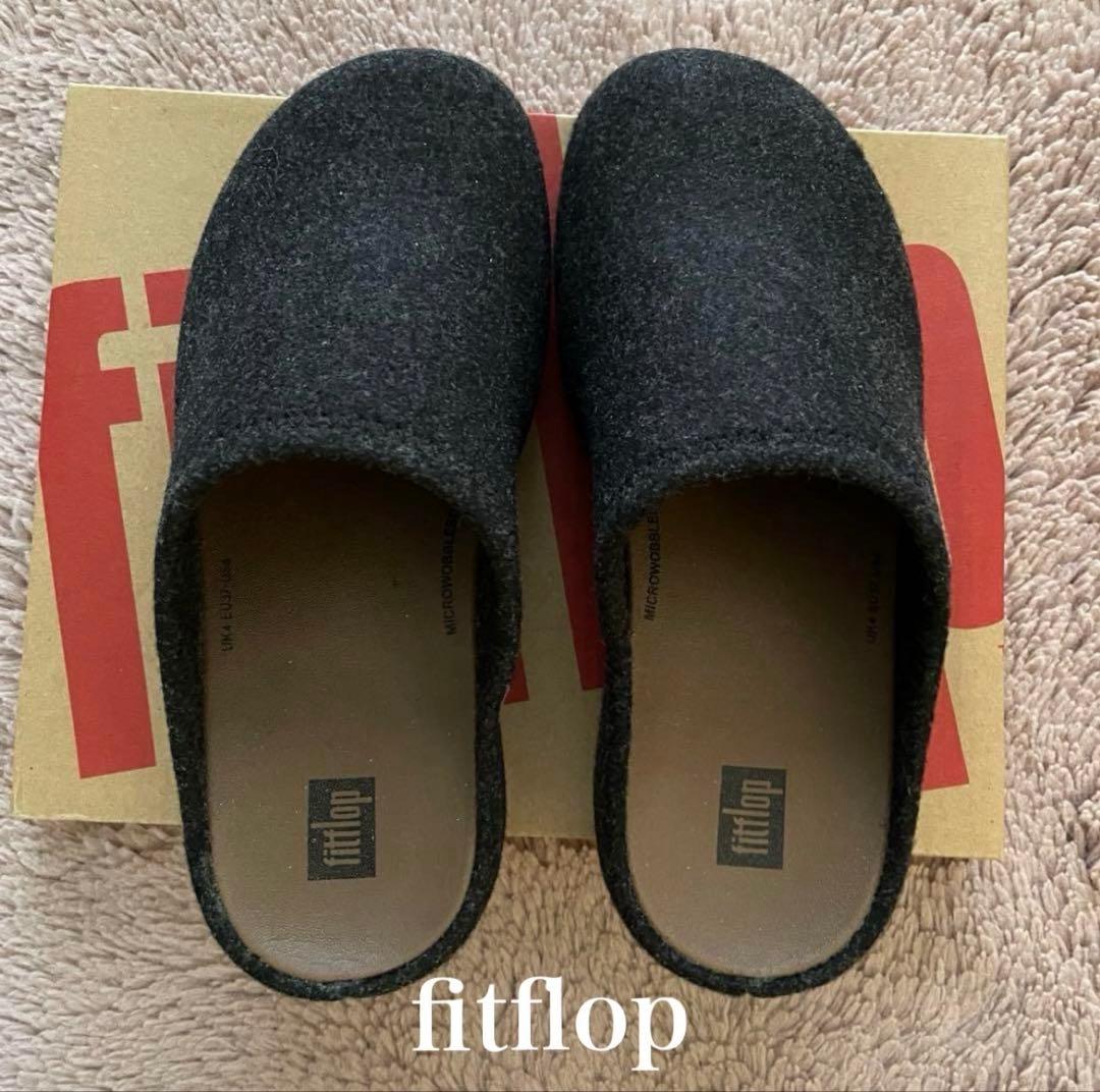ash。美品！fitflopスリッポン（シャビ フェルト）