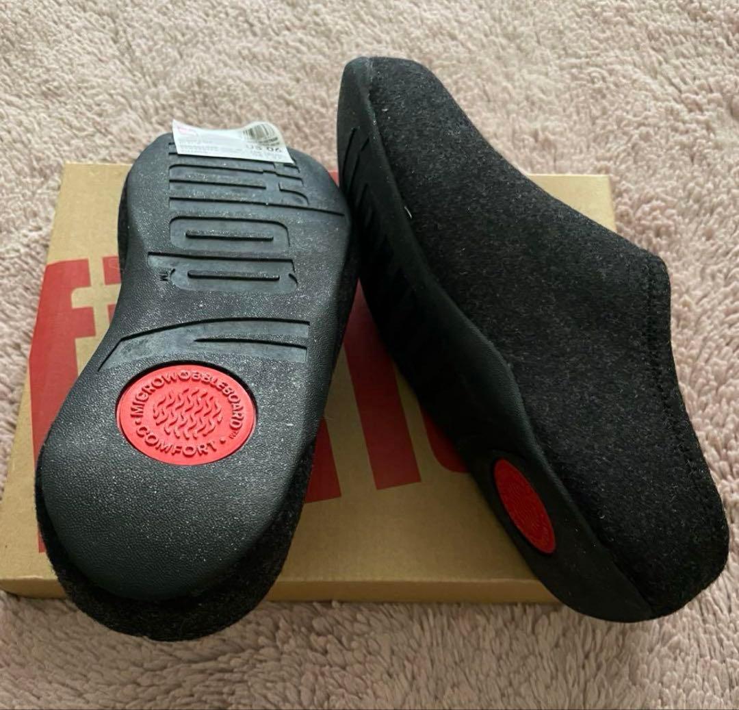 ash。美品！fitflopスリッポン（シャビ フェルト）