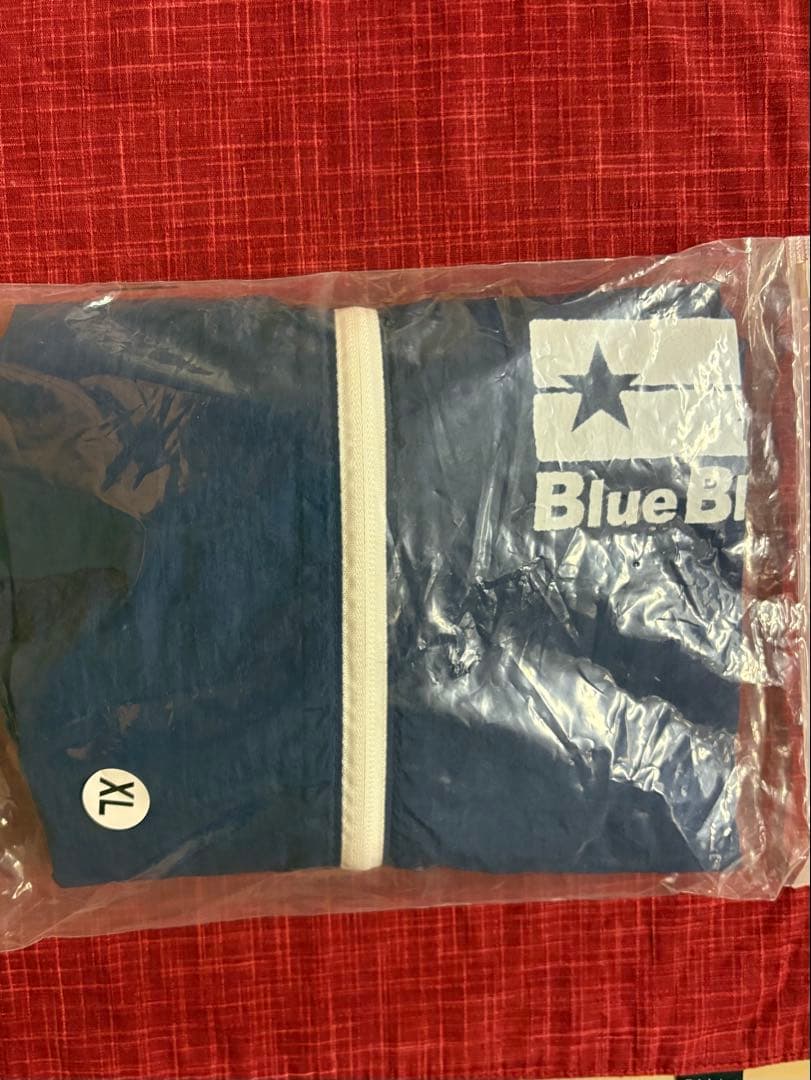 ブルーブルーファン付き釣りベスト希少のXL