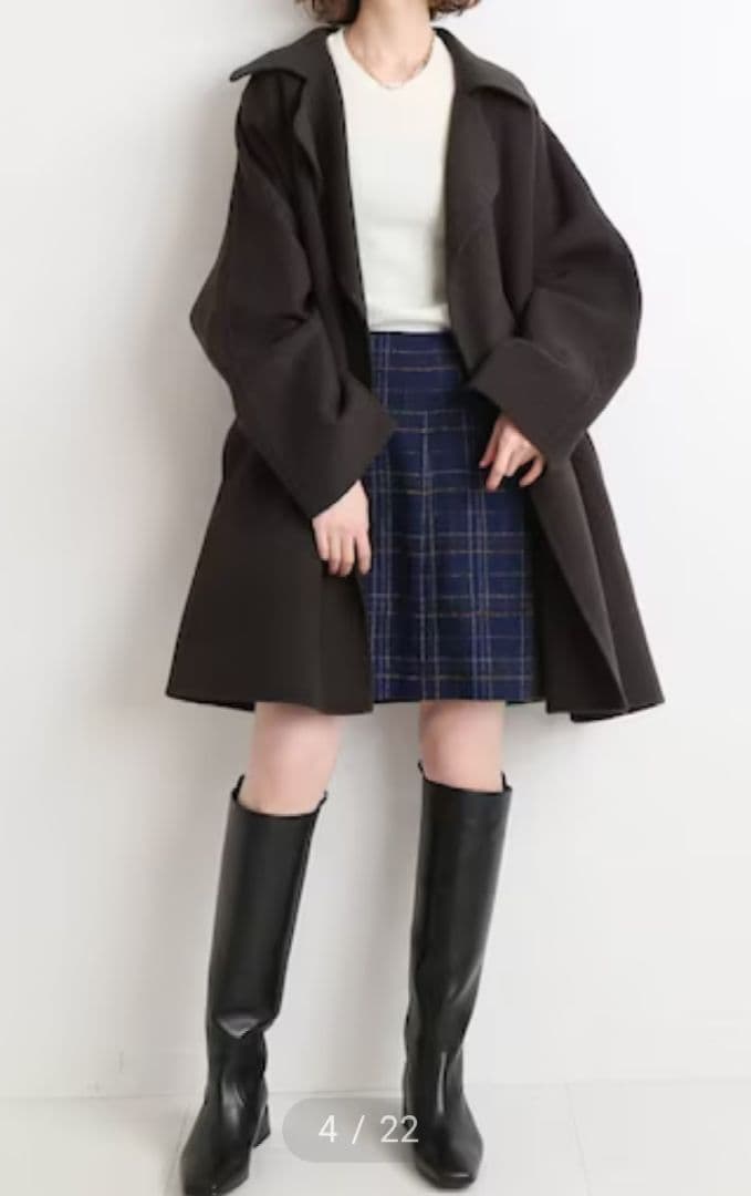 IENA MANTECO PUREダブルフェイスショートコート