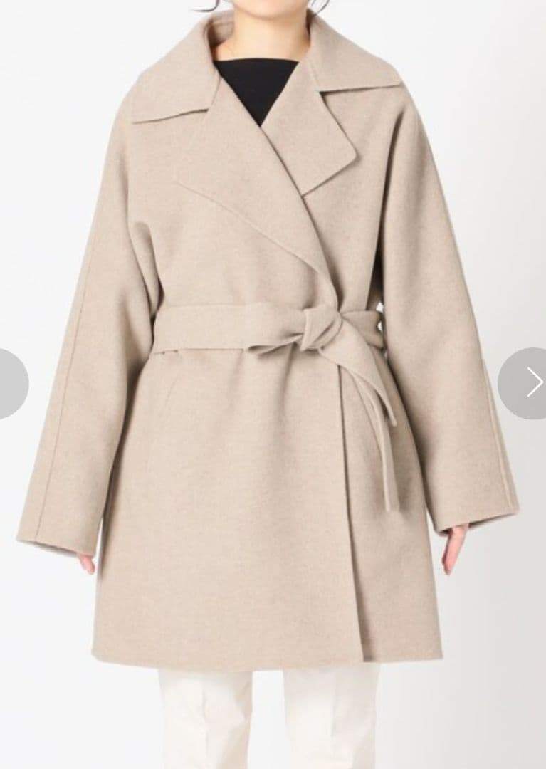 IENA MANTECO PUREダブルフェイスショートコート