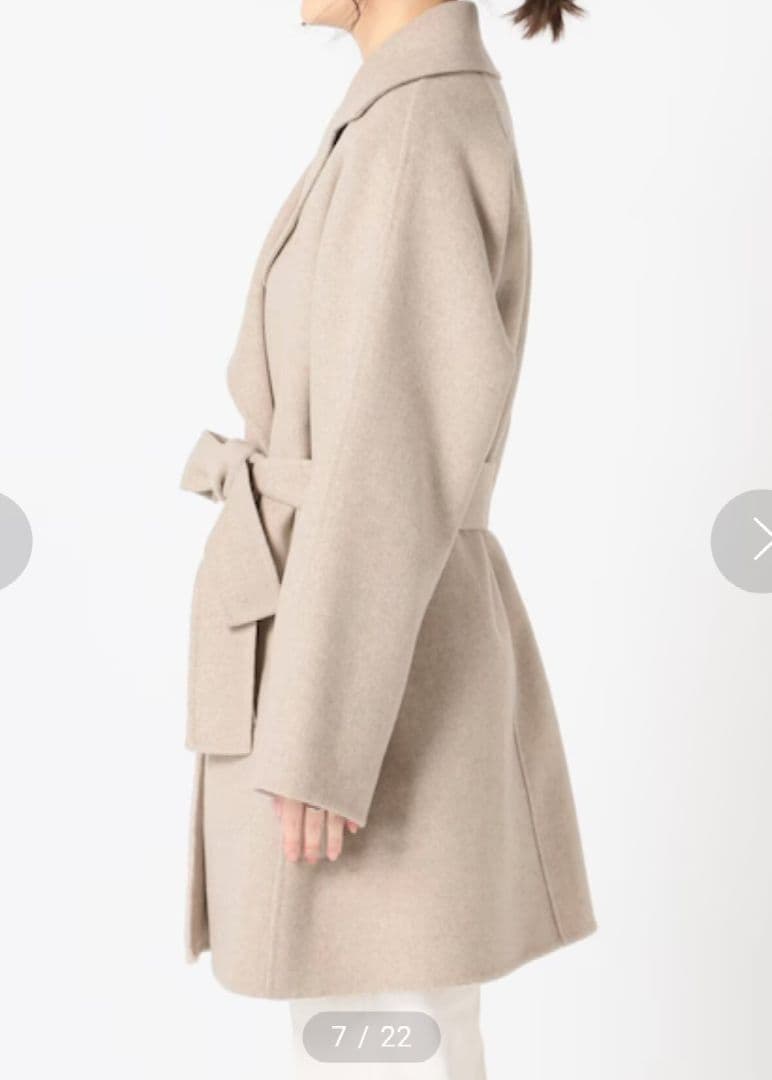 IENA MANTECO PUREダブルフェイスショートコート