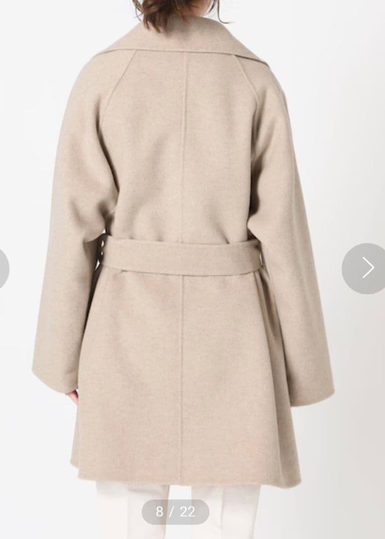 IENA MANTECO PUREダブルフェイスショートコート