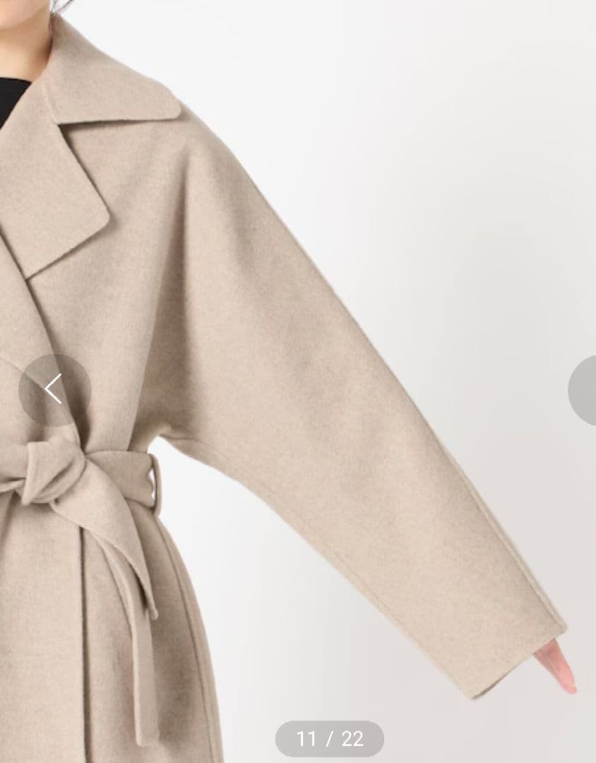 IENA MANTECO PUREダブルフェイスショートコート