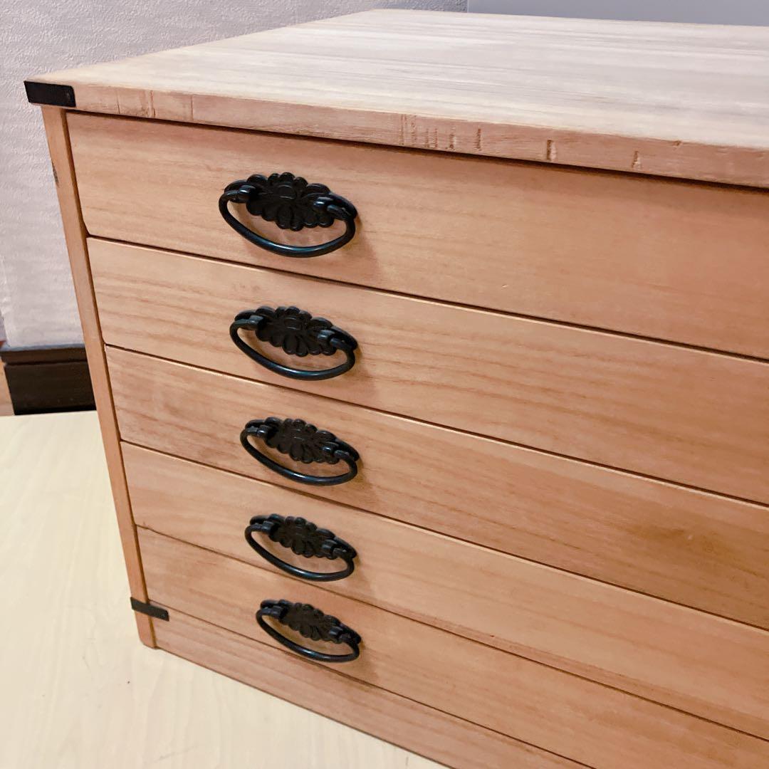 桐箪笥　桐タンス 5段　着物たんす　和装　収納　幅100×高さ43×奥行き44