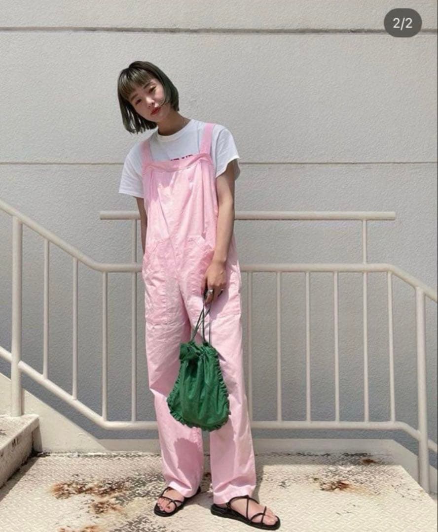 6(ROKU) ピンク　サロペット