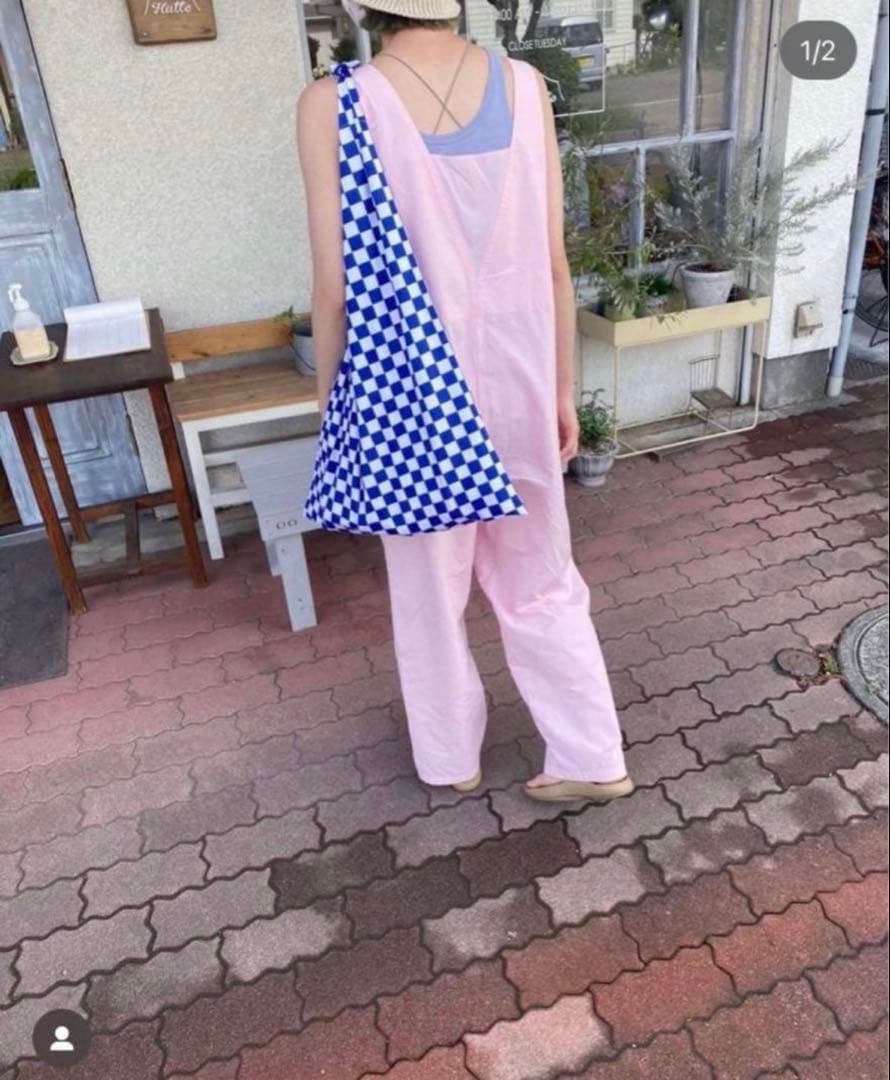 6(ROKU) ピンク　サロペット