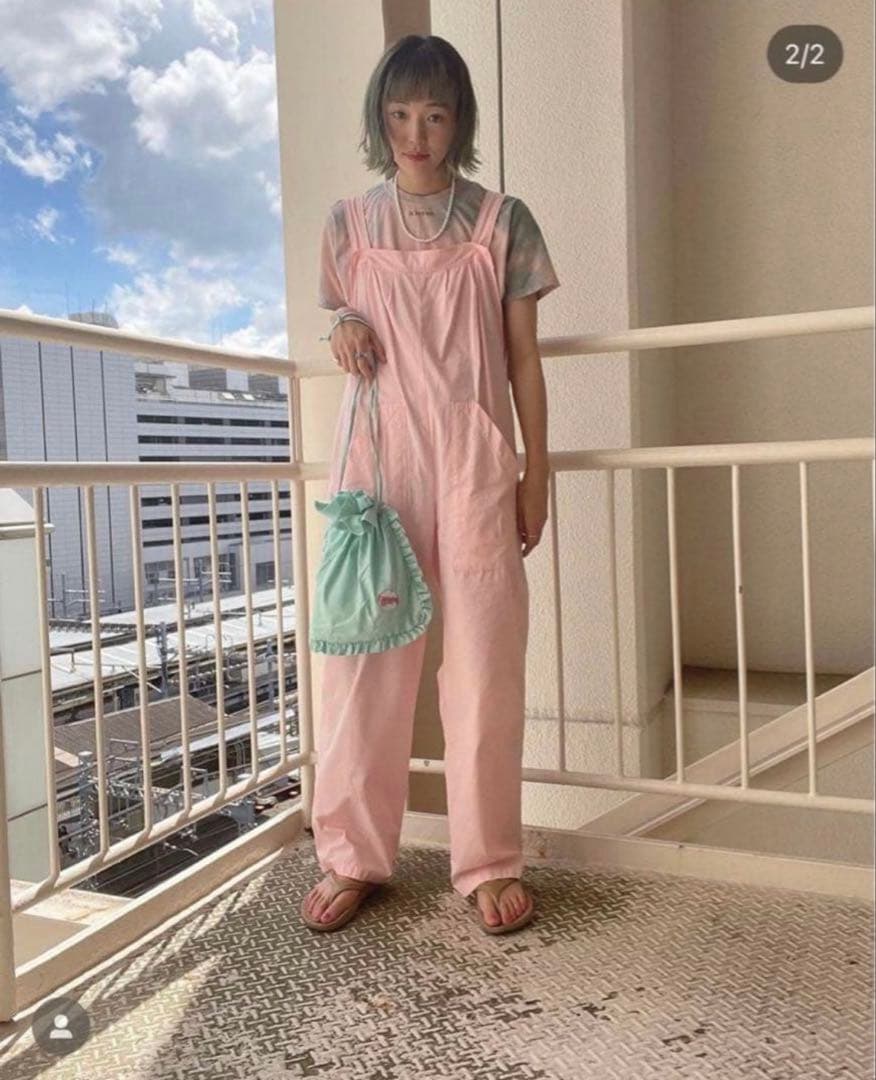 6(ROKU) ピンク　サロペット