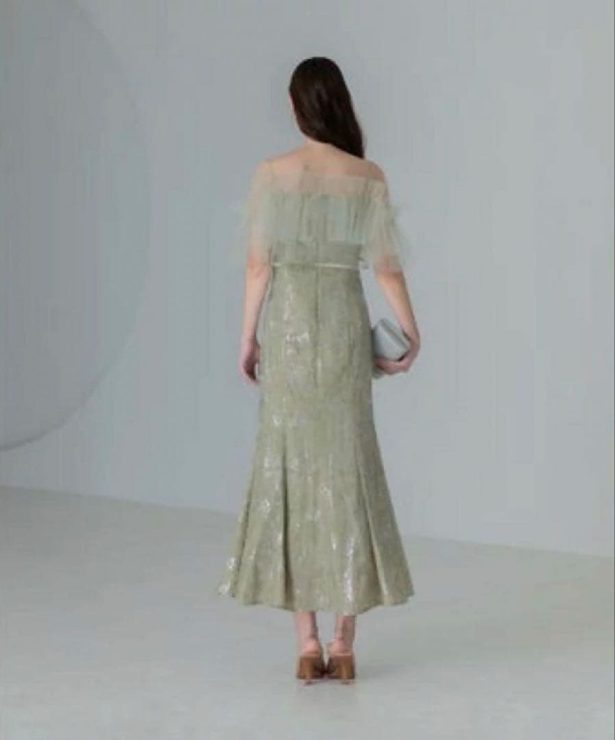 Leja チュールフリルボレロペイントマーメイドドレス