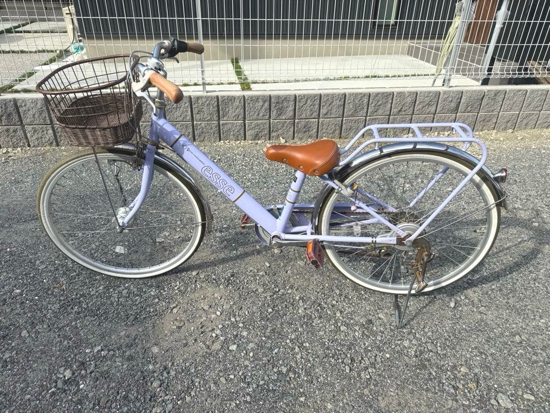 エッセFX 子供用自転車 24インチ　マカロンラベンダー